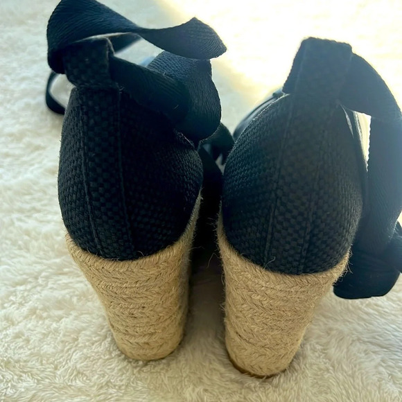 Cole Haan Sz 8.5 Cloudfeel Hampton Leather Top Knot Espadrille Wedge Sandals NEW - Picture 11 of 16